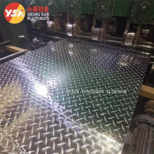 China 3003 Checkered Aluminum Alloy Plate Noneslip 5 Bars Patterned Aluminum Checker Plate Sheet For Trailers wholesale