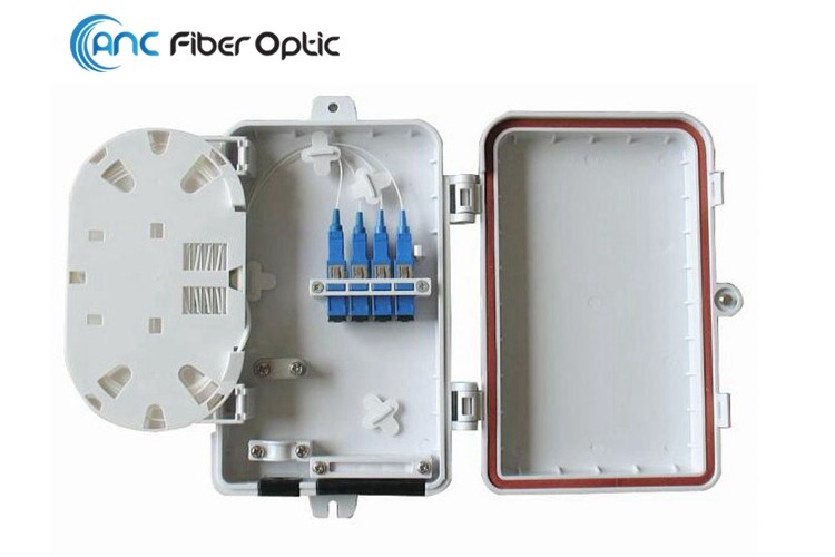 China IP65 FTTH Fibre Optic Cable Termination Boxes 4 Core Outdoor Wall Mount wholesale