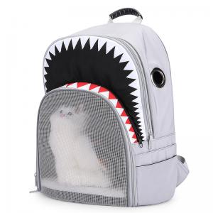 China Custom 5kg Small Dog Carrier Backpack Shark Pattern Cat Holder Backpack Breathable OEM wholesale