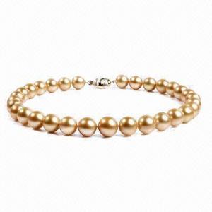 China Big natural freshwater pearl jewelry with 12-13mm pearls and silver clip, freshwater pearl necklace wholesale