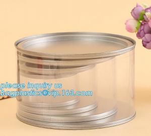 China PET Jar 85mm neck size food grade clear PET plastic Can screw type with aluminium easy open endsPackaging plastic can 25 wholesale