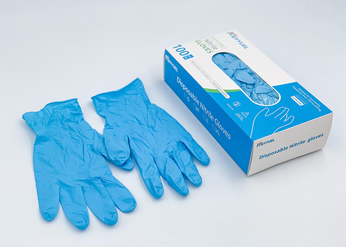 China Blue Non-Medical Powder Free Examination Disposable Nitrile Gloves wholesale