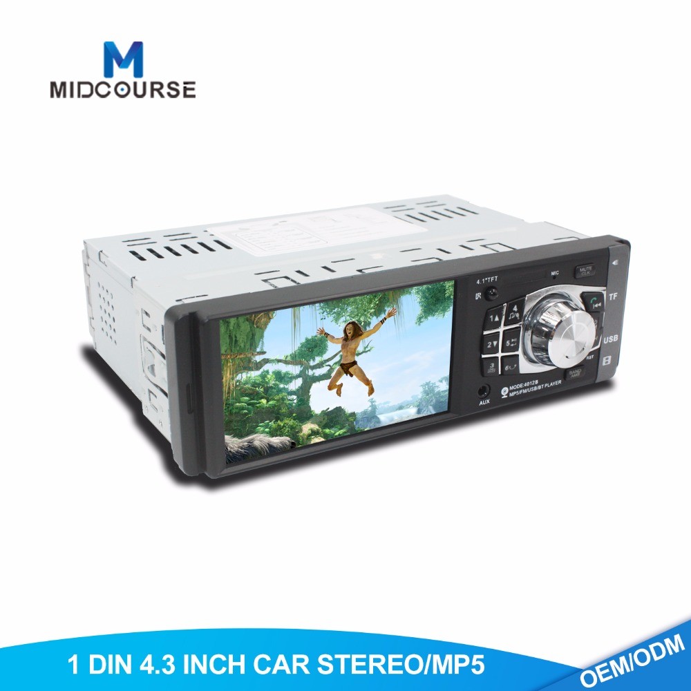 China High Definition Single Din Car Video Player Build In RearView Camera USB FM Bluetooth wholesale