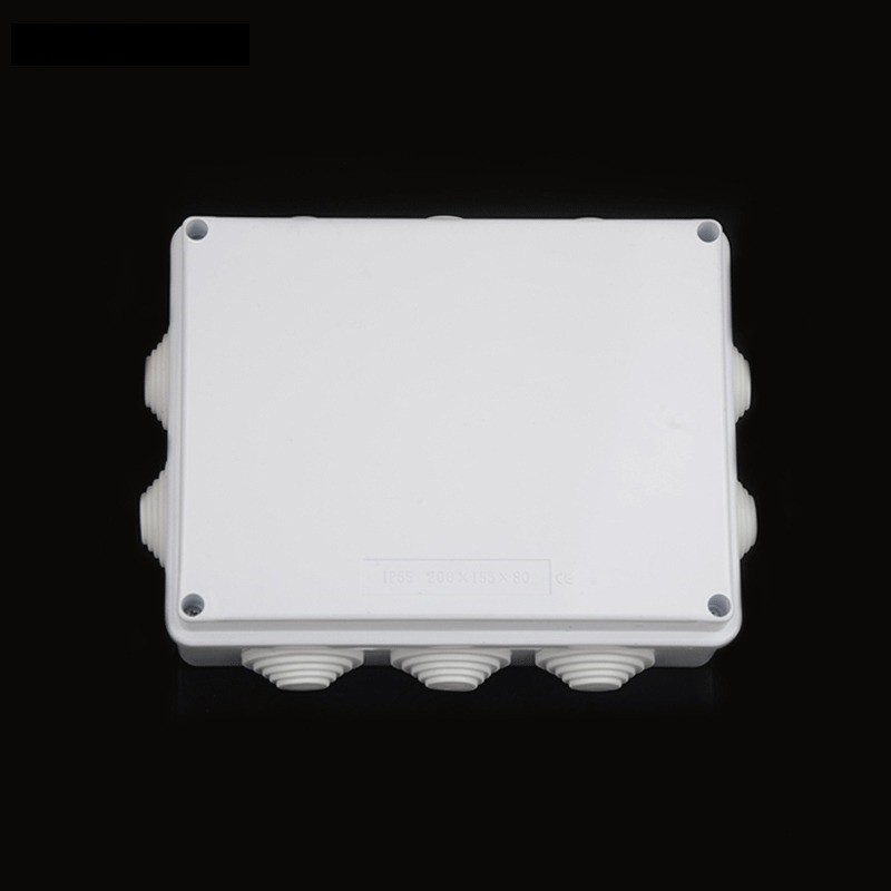 China 200x155x80mm Plastic Enclosure Sealed Knockout Waterproof Junction Box With Stopper wholesale