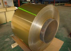 China Air Conditioner Hydrophilic Coated Roll Of Aluminum Coil 0.06-0.2mm Golden 1100, 3003, 3102, 8011 wholesale
