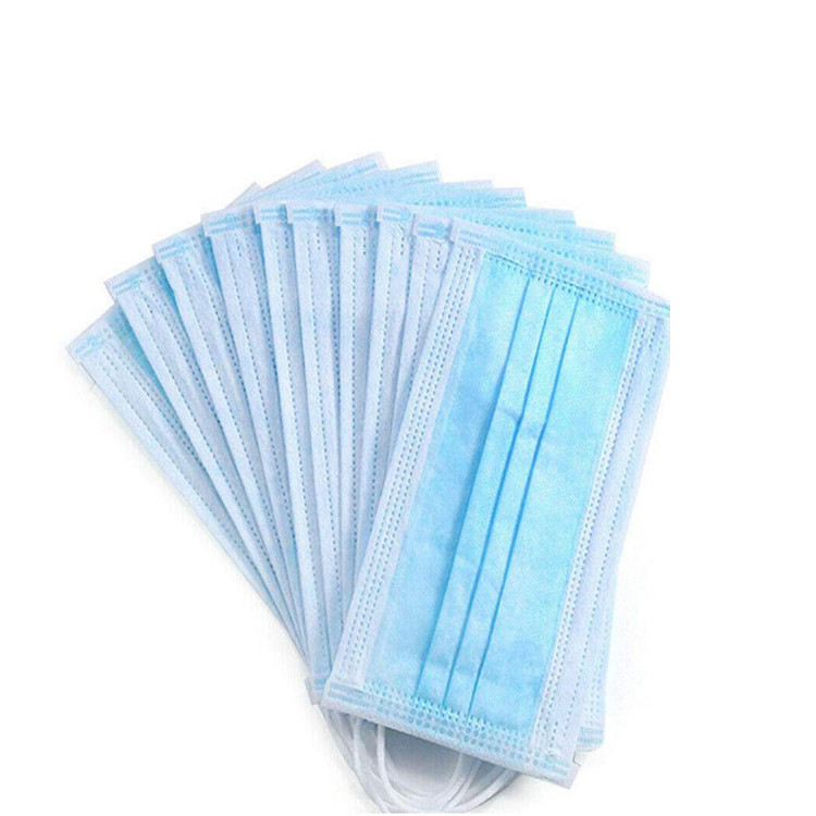 China Soft Blue Disposable Face Mask Weight 25grams With Secure Loop Earloop wholesale