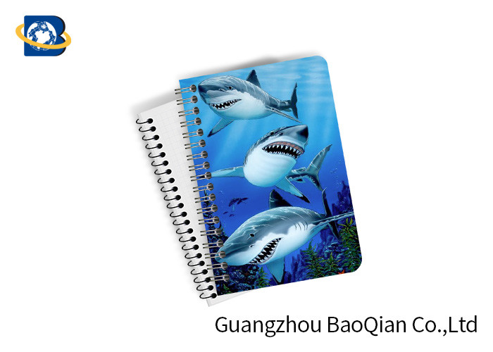 China Decorative 3D Flip Effect Lenticular Notebook For Shark A1 / A2 / A3 Custom Size wholesale