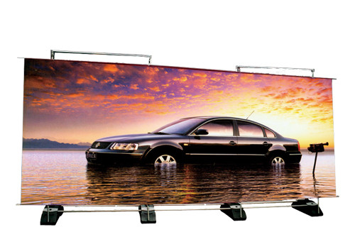 China Custom Double Sided Retractable Banner Stand , Outdoor A Frame Roll Up Banner Stand wholesale