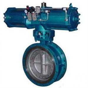 China Pneumatic Metal Seat Butterfly Valves DN300 PN10 For Industrial Waste Water,WCB,CAST STEEL wholesale