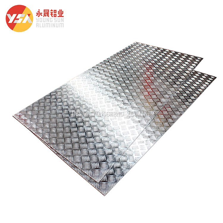 China 3Bar 5Bar Aluminum Checkered Plate 1050 Non Slip Aluminum Embossed Sheet wholesale