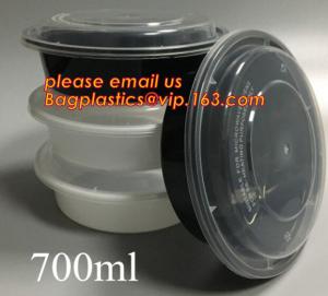 China white disposable plastic salad bowl,PLA 16oz 500ml plastic - disposable salad bowl with lid,PP disposable clear plastic wholesale