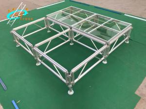China Assemble Mobile Wedding Swimming Pool Stage Glass Acrylic Stage Aluminum Frame wholesale