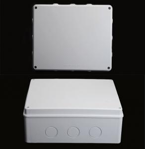 China Pre Drilled Rectangular Abs Waterproof Junction Box 300x250x120mm With PVC Stoppers wholesale