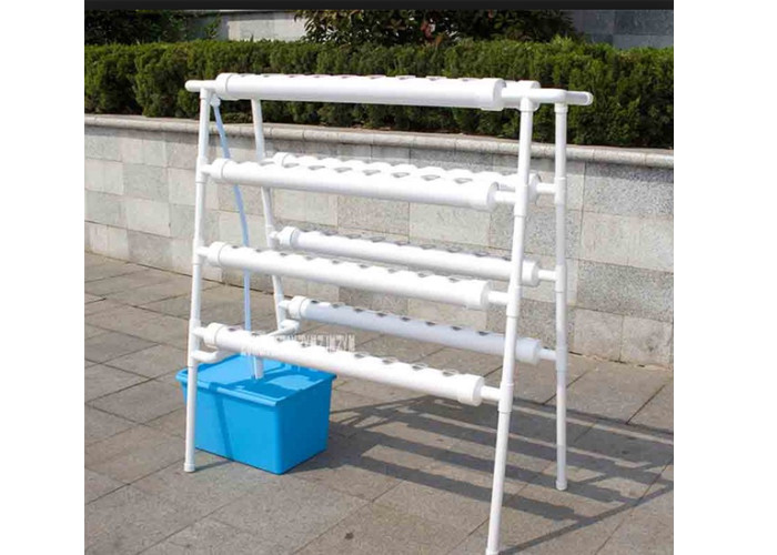 China PVC Soilless Cultivation Hydroponic Grow Kit 8 Pipes 4 Layers 72 Plant Sites wholesale