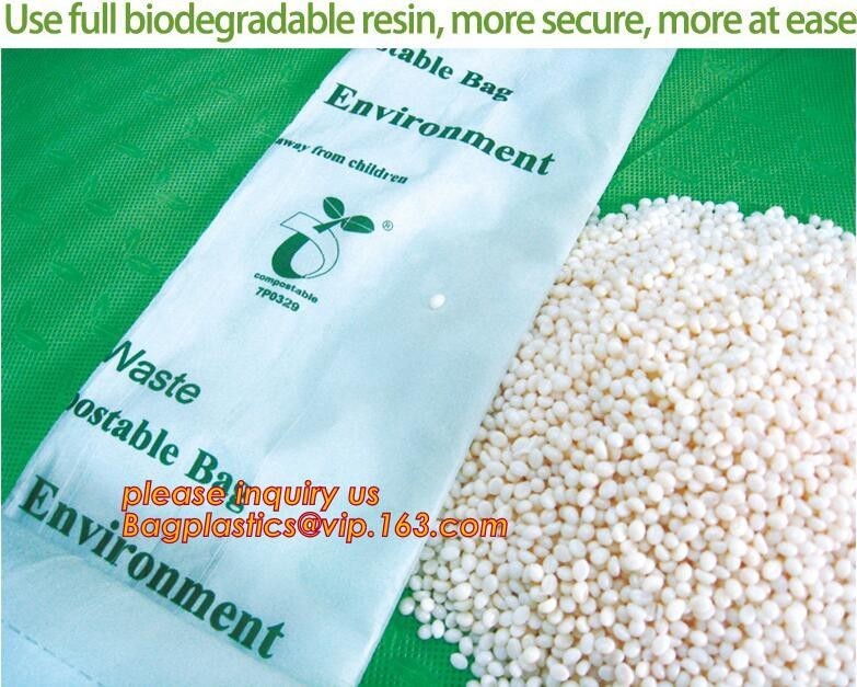 China wholesale biodegradable compostable plastic trash bag on roll, Eco friendly cornstarch compostable bags disposable bags wholesale