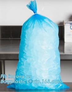 China WICKETEDice pop plastic packaging ldpe flat clear polythene bags recycling supplier, Drawstring Closure Plastic Ice Bags wholesale