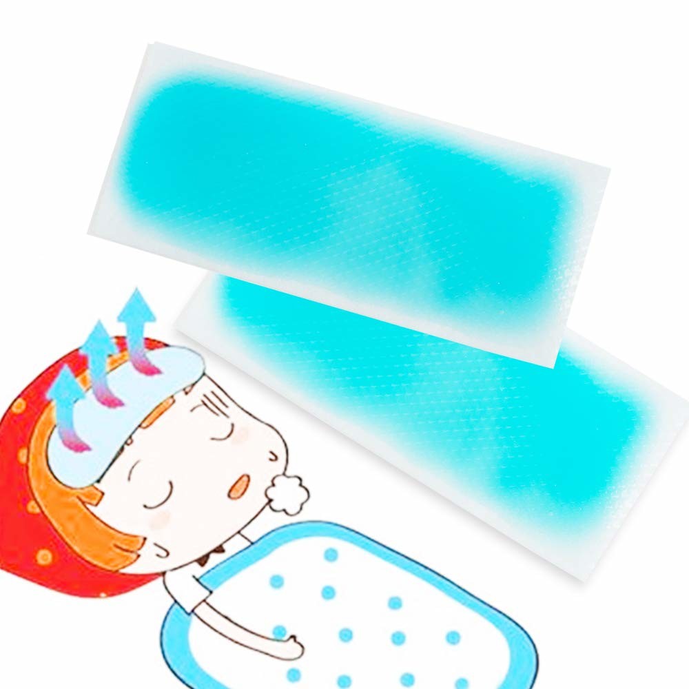 China Fast cooling gel sheet to relief fever, blue hydrogel patch isolated on white background wholesale