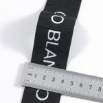 Manufacturer Soft jacquard embossed logo wide elastic waist band nylon rubber
