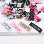 OEM Clothing Label Custom Logo Brand for Garment accessories Folded Woven Label