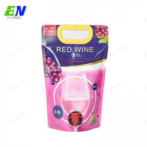 China Bag In Box Supplies 1.5L Aluminum Foil Food Grade Bags In Box Wine Dispensing Wine pouch with valve wholesale