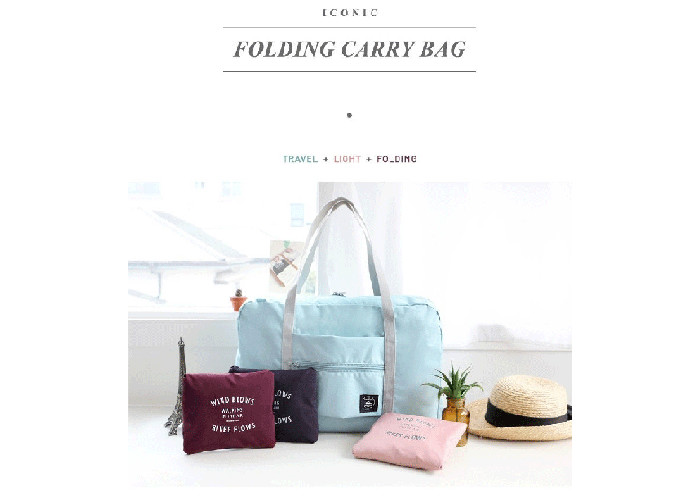 Waterproof Canvas Tote Bags 290D Polyester Portable For Folding Carry Bag