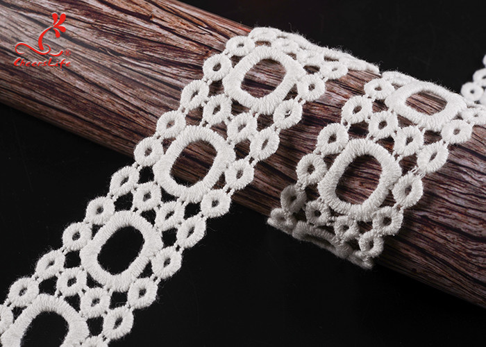 100% Cotton Water Soluble Lace Trim For Luggage Decoration