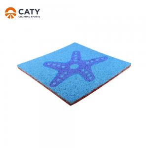 China Blue Safety Playground Rubber Tiles Sound Absorbing For Children wholesale