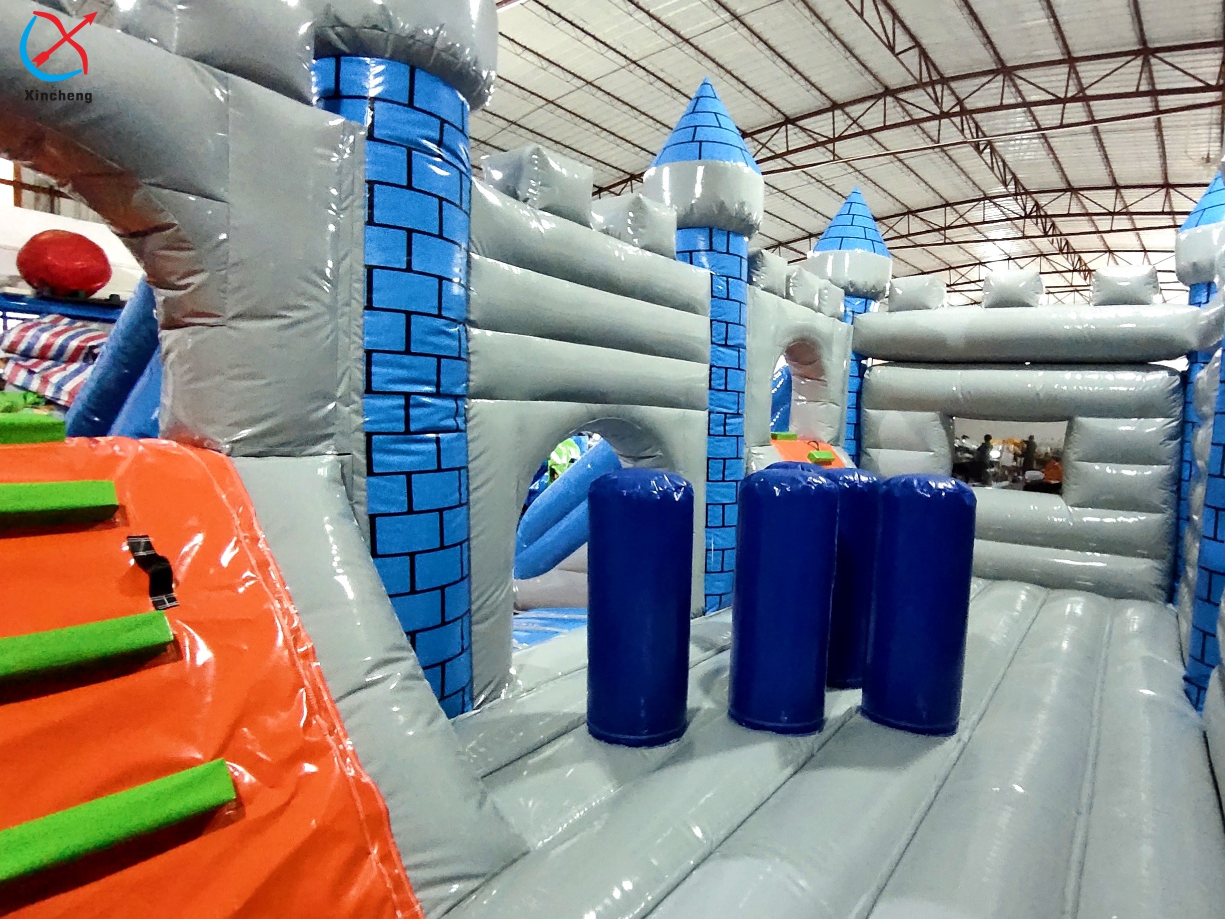 Factory Inflatable Playground Inflatable Snow White Castle With Double Slides