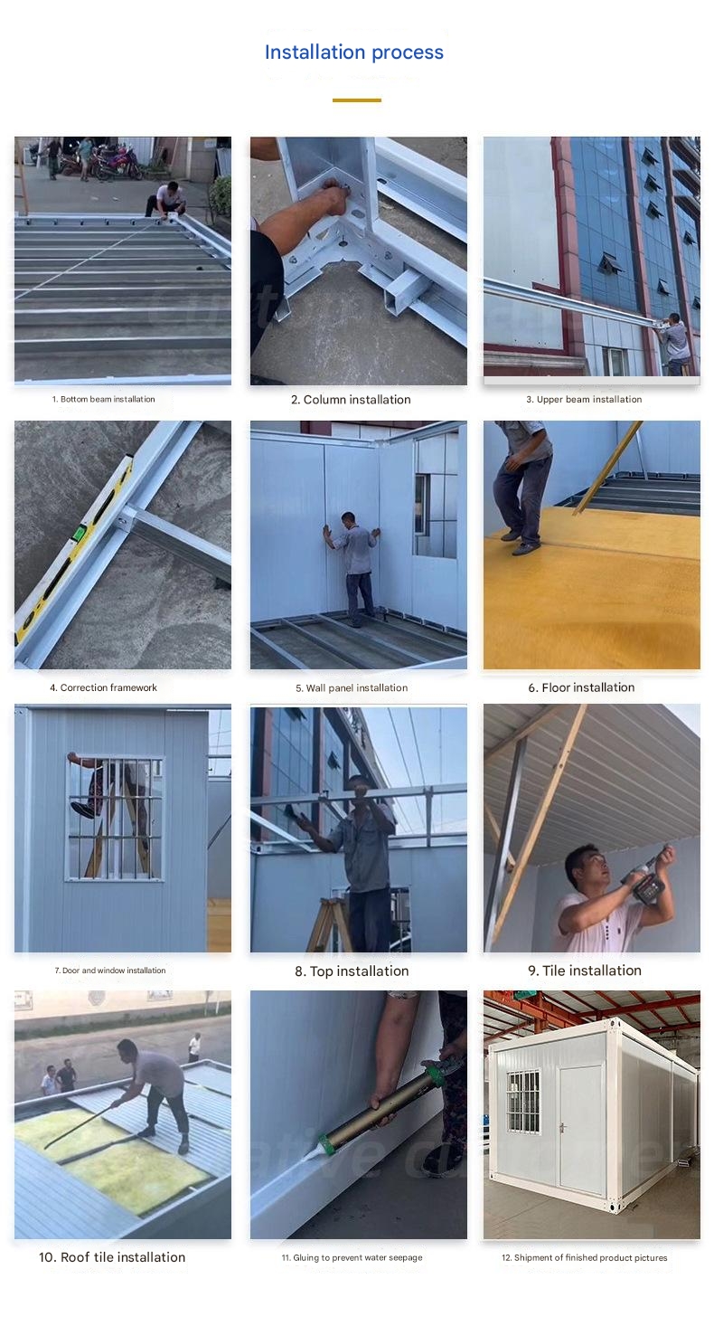 Sandwich Panel Modified Shipping Container House for Convenient Relocation