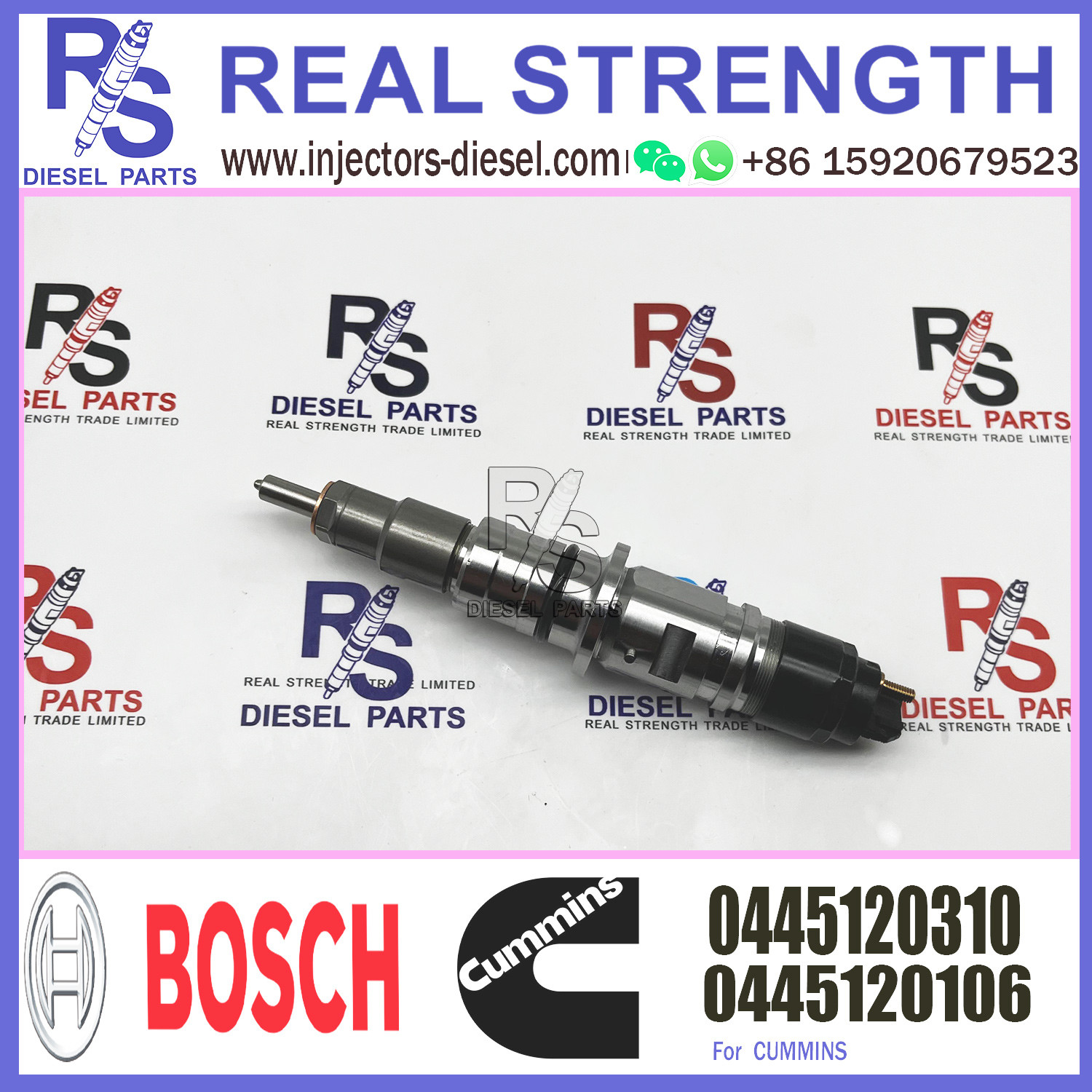The New Diesel Fuel Parts Common Rail Fuel Injector 0445120106 0445120310 for Dongfeng Tianlong DC11_EDC7