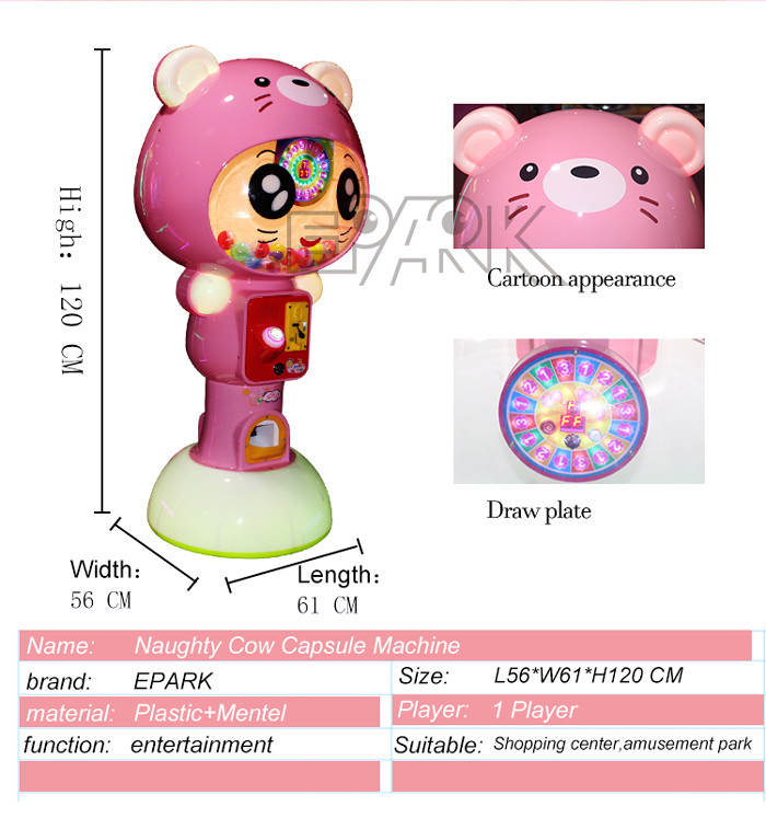 Arcade Naughty Cat Kids Gashapon Capsule Toy Vending Machine