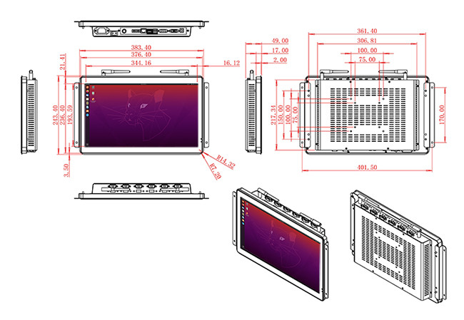 15.6-Inch Linux All-in-One Device for Logistics Dashboards, Security Panels, Medical Displays, and Smart Retail Systems