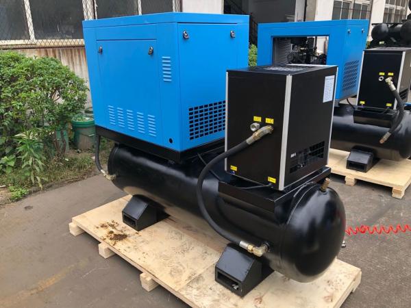5.5kw compact screw air compressor with tank only or with tank and dryer