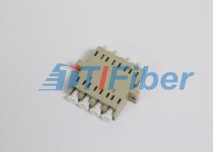 China Quad Style LC / PC fiber optic adaptors , Plastic fiber optic cable coupler wholesale