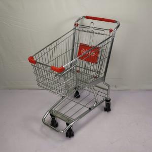 China Small 60L Metal Shopping Trolley Grocery Store Shopping Cart With PU Wheels on sale