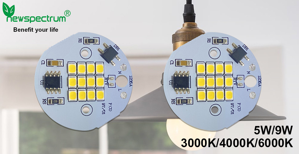Round Led Light Pcb Board AC 240V Natural White CCT 6000K For Lamp Bulb