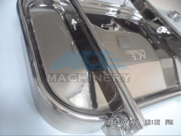 Stainless Steel Oval Inward Opening Manway Covers Designer for Food, Beverage Equipment