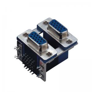China WCON D Type Connector / D Shaped Connector Female Dual Row 25 Pin PBT black ROHS wholesale