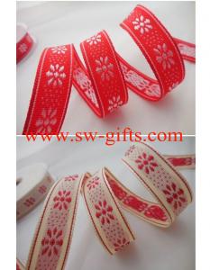 China New holographic gold foil printed grosgrain ribbon, gold laser foil ribbon wholesale