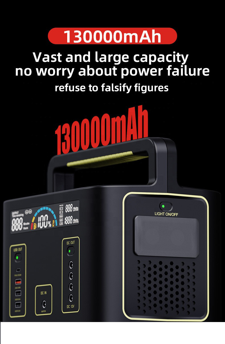 AC 110V 220V 500W Portable Generator With 174000mAh Lithium Battery