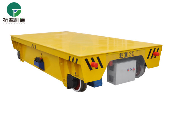 Coal Factory 10t Equipment Transfer Electric Motorized Rail Flat Car