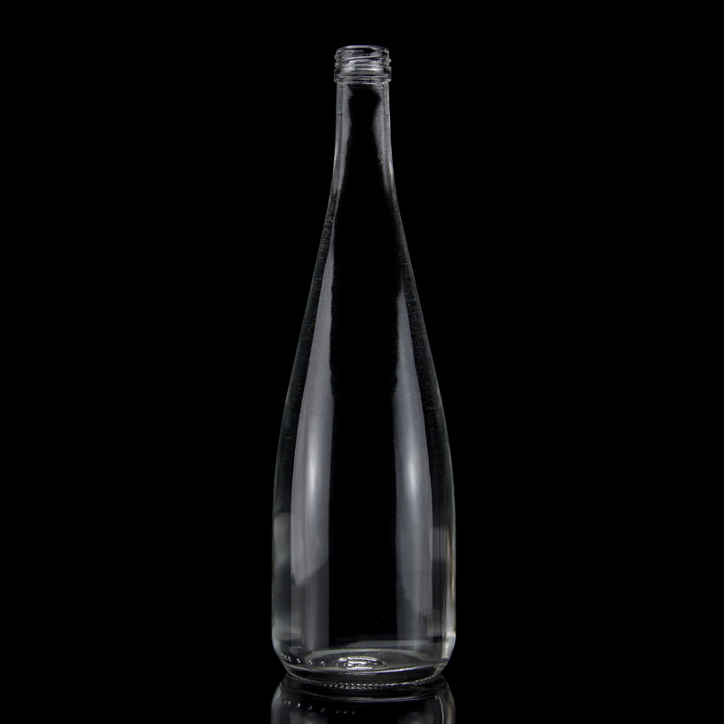 500ml Champagne Bottle With Matte Finish Unique Design Copper Coated Glass Collar