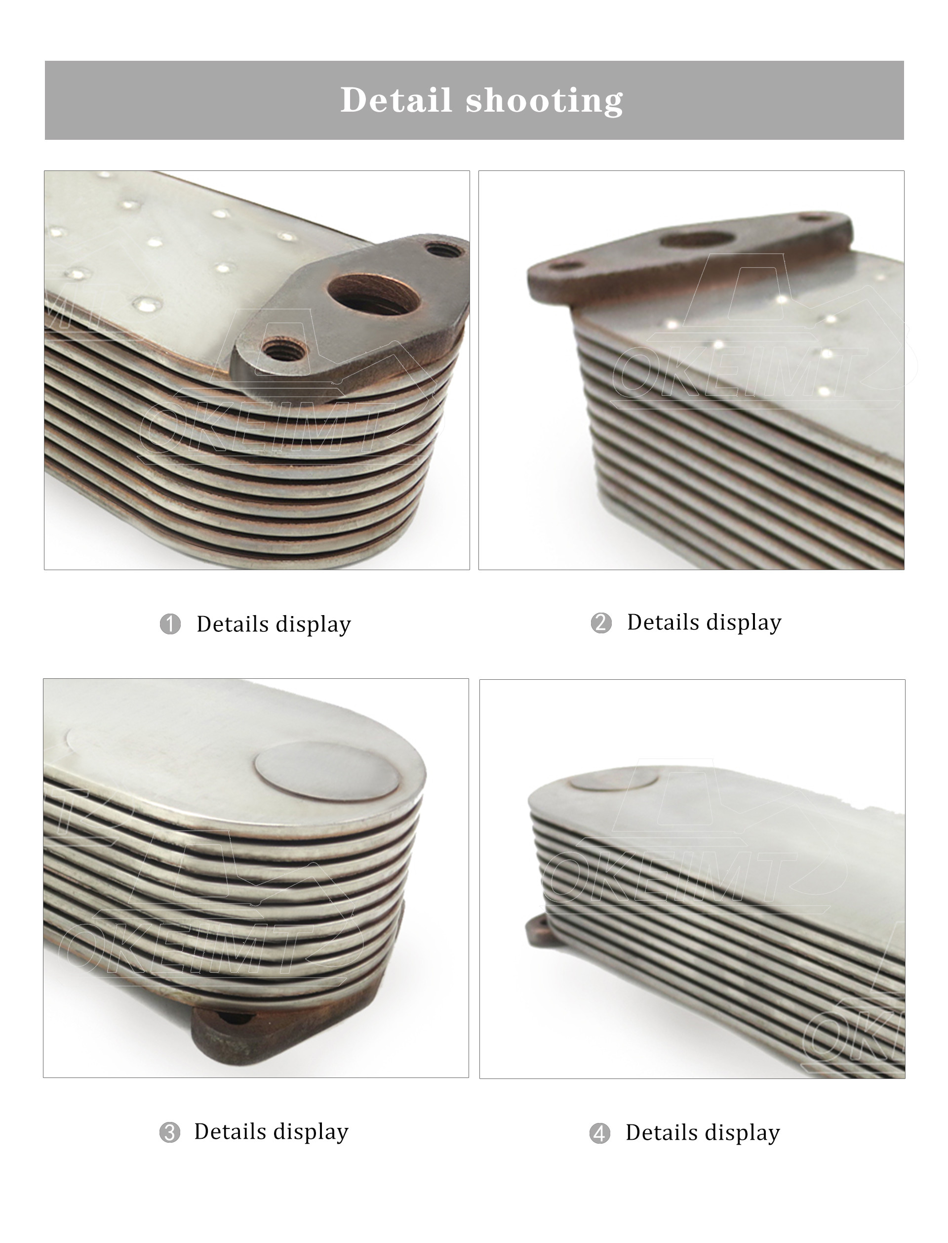 OKEIMT 6152612111 Engine Oil Cooler Core For Komatsu High Efficiency