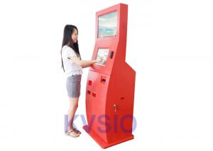 China Bill Validator Card Dispenser Kiosk 4096x4096 Resolution Touch Screen FCC Compliant wholesale
