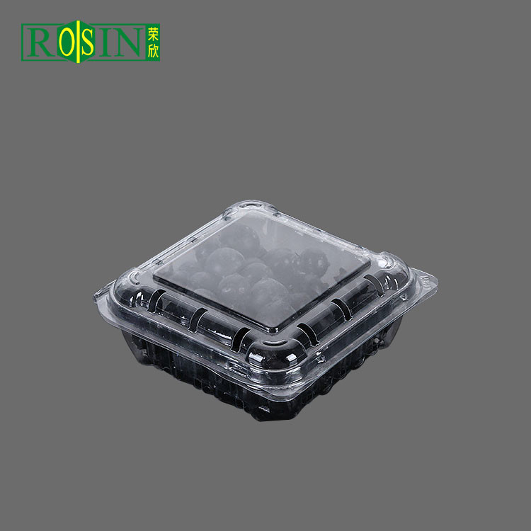 125G Thick Plastic Fruit Packaging Raspberry Blueberry Plastic Containers With Hole