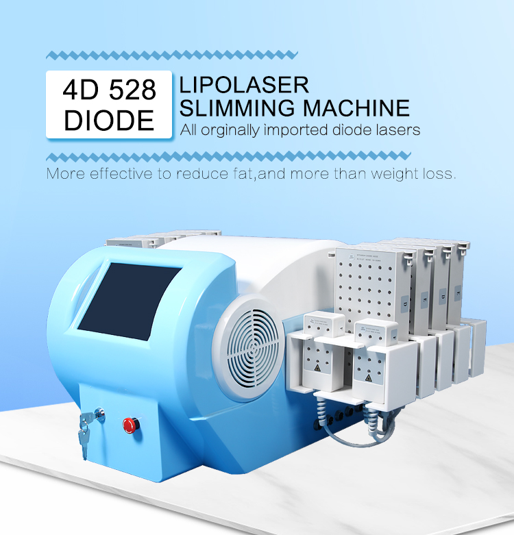 Four Wavelength Diode Zero Laser Lipo Laser Therapy Machines 12 Pads Slimming Beauty Machine