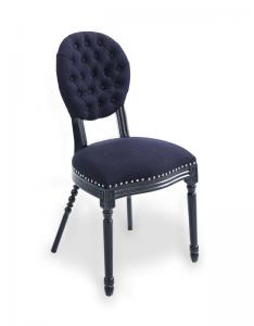 China Hot sell oak wood  black linen fabric chair for wedding party and rent dining chairs on sale