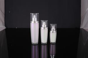 China Acrylic Flower Cap Cosmetic Serum Bottle , UV Coating Small Empty Jars on sale