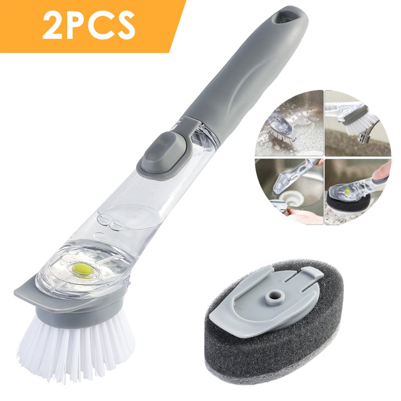 Dual purpose type cleaning brush,Kitchen Pot Cleaner Tool,Scrubber Dish Bowl Washing Sponge Kitchen Dish Washing Brush Pot Brush