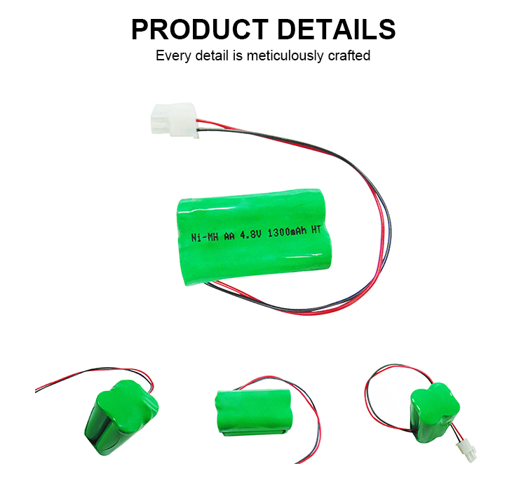 Customized Rechargeable Rc Car Battery 4.8v 1300mah Ni-Mh Battery Pack